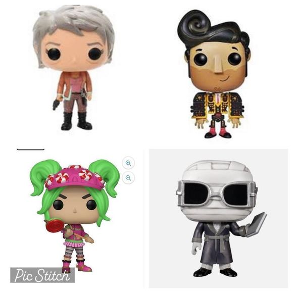 FUNKO POP! Lot (4) Manolo, Carol Peletier, Fortnite Zoey, The Invisible Man - Picture 1 of 11